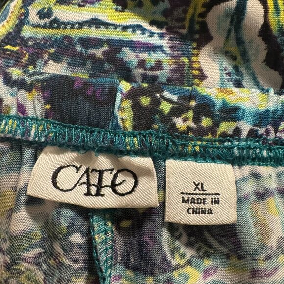 Cato Multicolor Paisley Wide Leg Pants - Picture 7 of 7